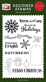 SUPER DEAL **30%** Carta Bella Clear Stamps Home For the Holidays White Christmas 