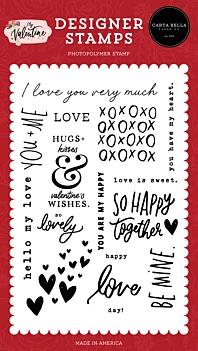 SUPER DEAL **30%** Carta Bella Clear Valentine's Wishes My Valentine Stamps