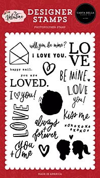 SUPER DEAL **30%** Carta Bella Clear Stamps Will You Be Mine My Valentine Bella Letter