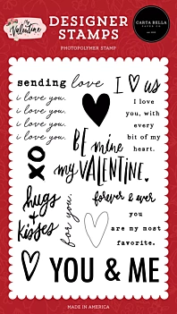SUPER DEAL **30%** Carta Bella Clear Stamps I Heart Us My Valentine 