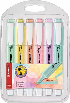 Marcador pastel STABILO BOSS ORIGINAL PASTEL - Estuche 6 uds.