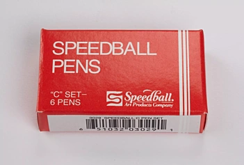 Zestaw 6 płaskich stalówek Speedball serii C
