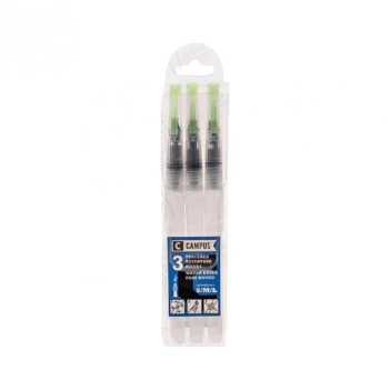 SUPER OFERTA **40%** Set 3 Pinceles con Depósito Punta Redonda Campus Raphaël