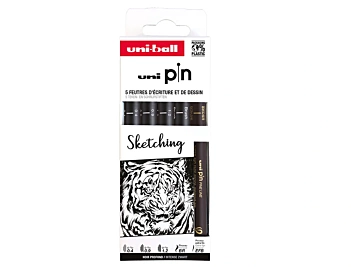 Set de 5 rotuladores Comics Pin Uni-Ball