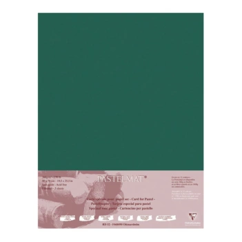 Pack 5 papeles PastelMat Verde Oscuro Clairefontaine 50x70cm 360g/m²