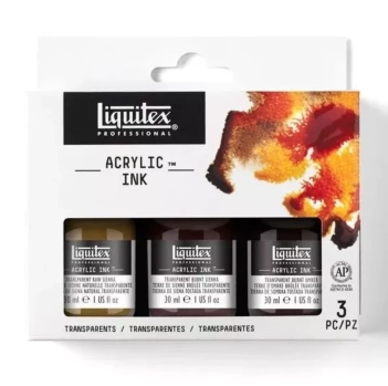Liquitex Set 3 transparent acrylic inks 30ml
