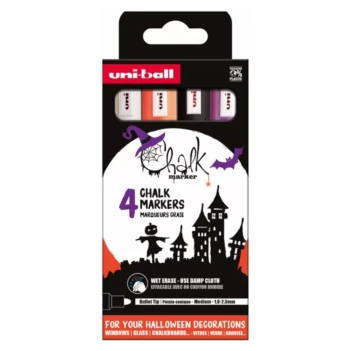 Set 4 Rotuladores Halloween PWE5M Uni Chalk Posca