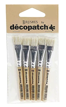 Set de 5 Pinceles Planos Pura Cerda Décopatch nº5