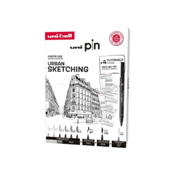 Set 8 rotuladores surtidos Starter Urban Sketching y tutoriales Uni-Ball