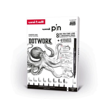 Set 8 rotuladores surtidos Starter Dotwork y tutoriales Uni-Ball