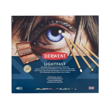 Caja de Madera 48 Lápices de Colores Lightfast Derwent