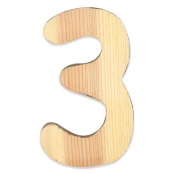 SUPER DEAL **50%** Stamperia Unvarnished Wooden Number 3
