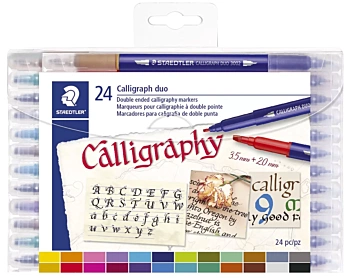Estuche de 12 rotuladores de doble punta para caligrafía Staedtler