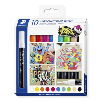 Set 6 rotuladores acrílicos Lumocolor Staedtler
