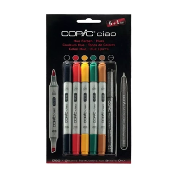 Set 5+1 rotuladores Colores Brillantes Copic Ciao