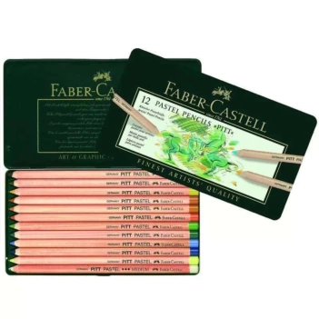 Caja metálica 12 piezas Pastel Pencils Pitt Faber Castell