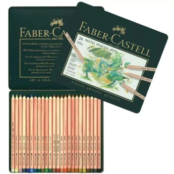 Caja metálica 24 piezas Pastel Pencils Pitt Faber Castell