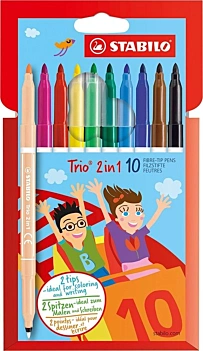 STABILO Set 10 Trio 2in1 Filzstifte mit zwei Enden