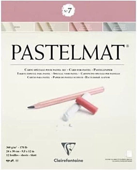 Bloc Encolado de Color para Pastel Pastelmat Nº7 Clairefontaine 24x30cm