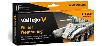 Set 8 pinturas para modelismo 263 Winter Weathering Game Color Effects Vallejo 18ml
