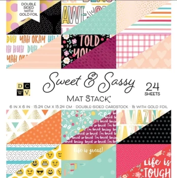 SUPER DEAL **40%** DCWV Sweet and Sassy Paper Pad 15x15cm