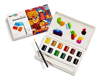 Coffret de 12 aquarelles Carioca plus
