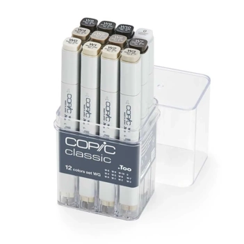 Estuche 12 rotuladores Copic Classic Warm Gray