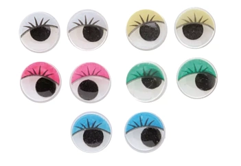 SUPER DEAL **40%** Hobby Time Set 10 Googly Eyes 5 Colours 18mm