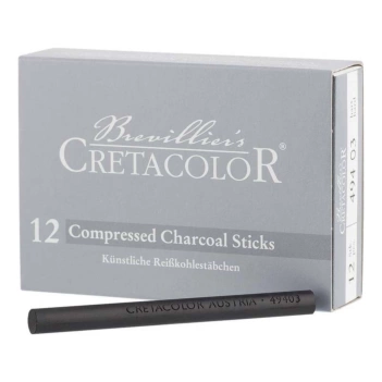 Cretacolor Schachtel mit 12 hart gepressten Kohlestiften 