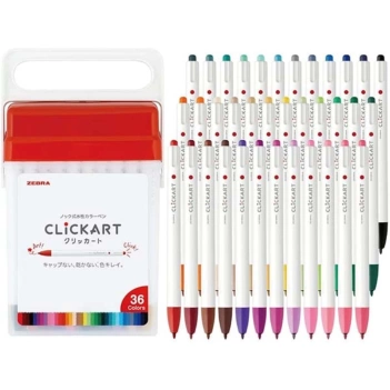 Estuche 36 rotuladores Clickart Zebra