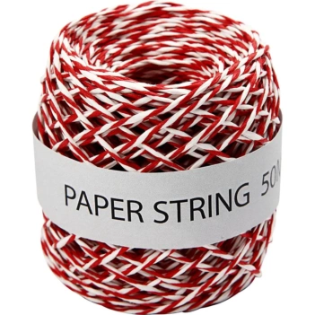 Creativ Company Red and White Paper Twine 
