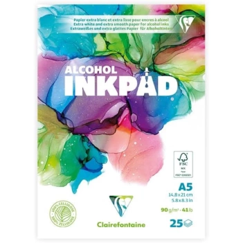 Bloc encolado tinta alcohol Inkpad Clairefontaine A5 90g/m²