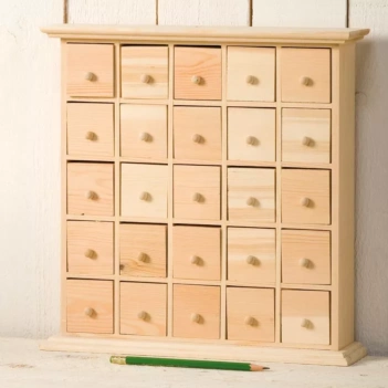 Armario madera con 25 cajones