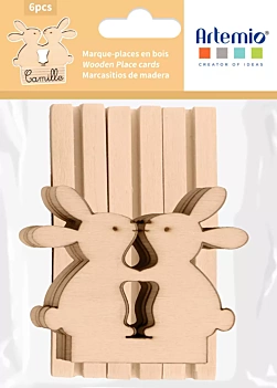 Marcasitios de Madera Conejitos Les Poulettes Artemio