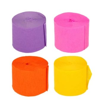 Artemio Set 4 Crepe Paper Rolls Pink and Orange