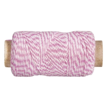 Rayher Pink and White Cord Spool