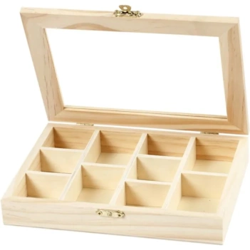Creativ Company Wooden Box with Glass Lid 