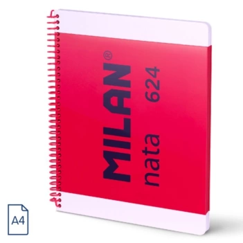 Quaderno a quadretti Milano crema rosso Milano 624 A4 95g/m² (formato A4)