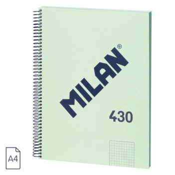 Milan kariertes Notizbuch 80H 1918 Grün Serie A4 A4 95g/m² 