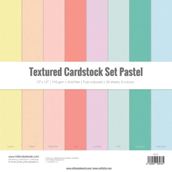 Craftelier Cardstock Set Pastel Texture 30x30cm