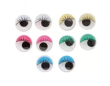 SUPER DEAL **40%** Hobby Time Set 10 Googly Eyes 5 Colours 10mm