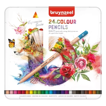 Caja metálica 24 Lápices de Colores Bruynzeel

