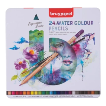 Caja metálica 24 lápices acuarelables Bruynzeel