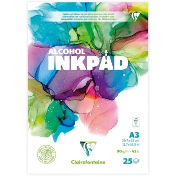 Bloc encolado tinta alcohol Inkpad Clairefontaine A3 90g/m²
