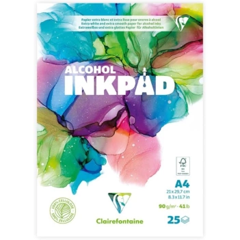 Bloc encolado tinta alcohol Inkpad Clairefontaine A4 90g/m²