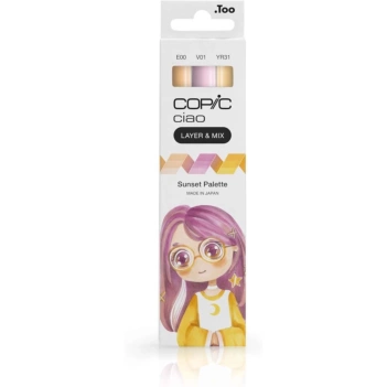 Set of 3 Copic Ciao Layer &amp; Mix Sunset markers