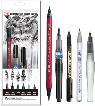 Set 5 rotuladores ilustración Inktober Basic 3 Zig