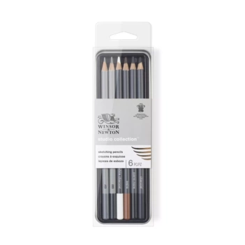 Winsor and Newton Set 6 Studio Collection Sketching Pencils 