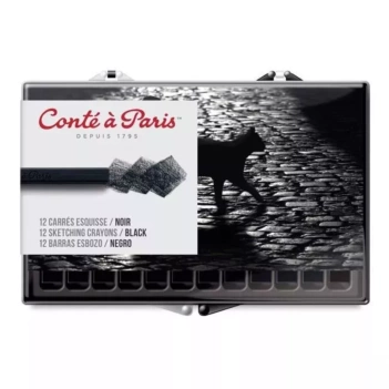 Caja 12 pasteles surtidos esbozo Conté á Paris