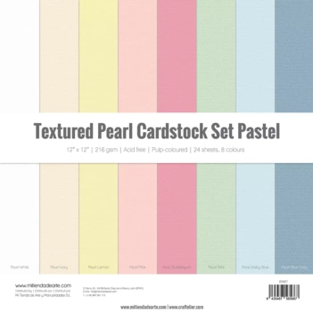 Craftelier Cardstock Set Textura Perlada Pastel 30x30cm